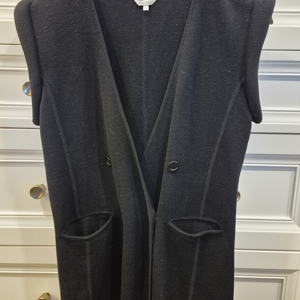 MaxMara Black Sleeveless Cardigan